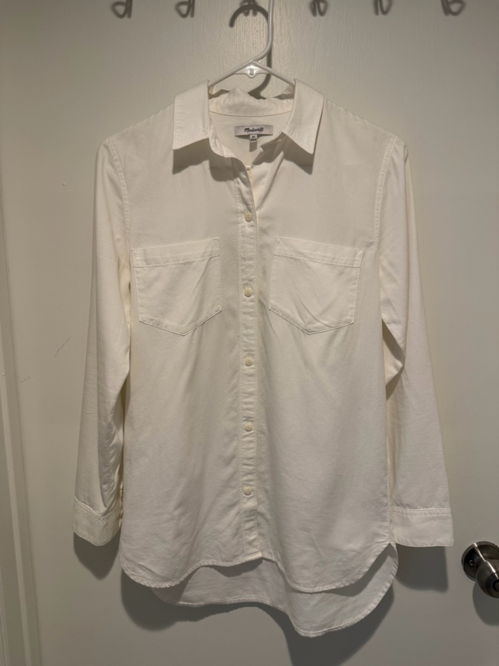 Madewell Cream Long-Sleeve Button-Down Shirt